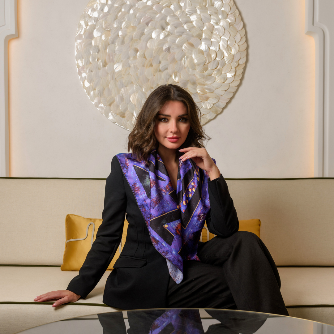 Numbers  - Square Scarf