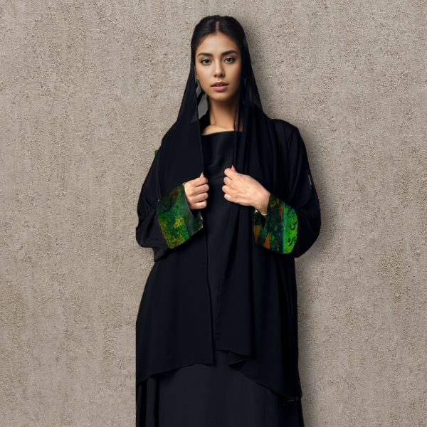 Touch of Art Abaya - Black