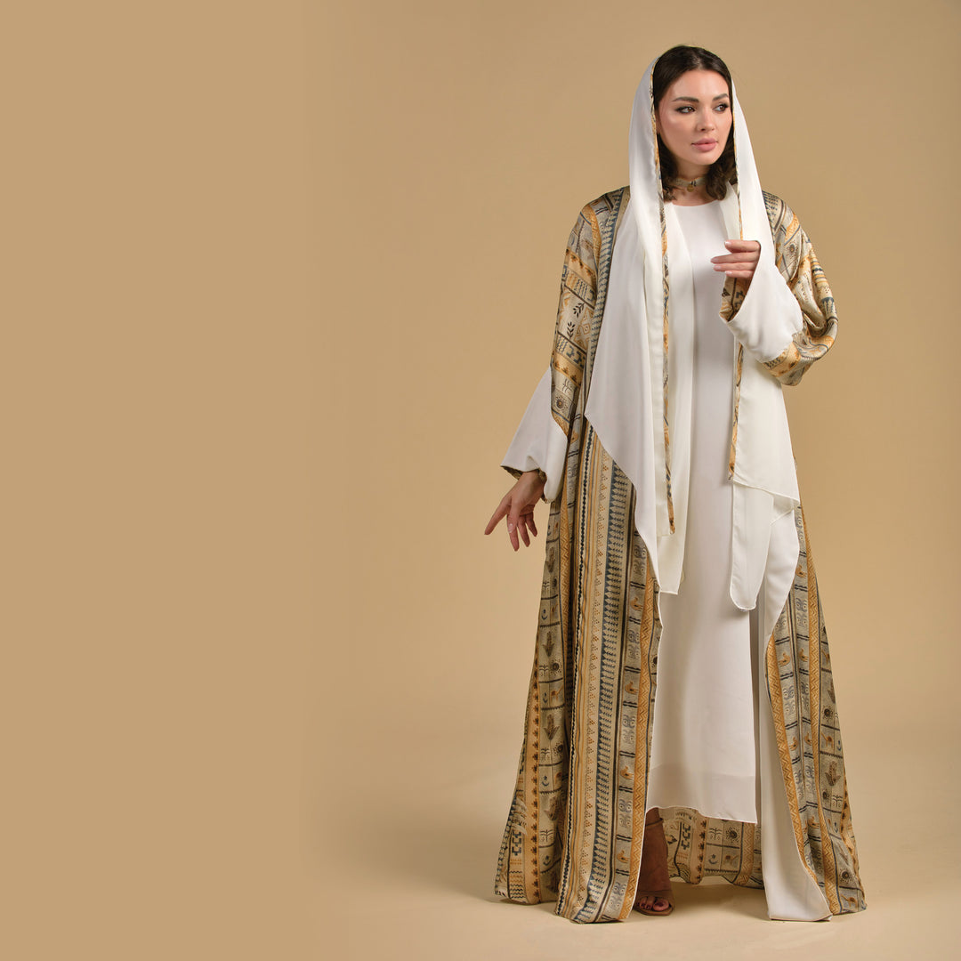 Palm Paradise - Draped Full Art Abaya