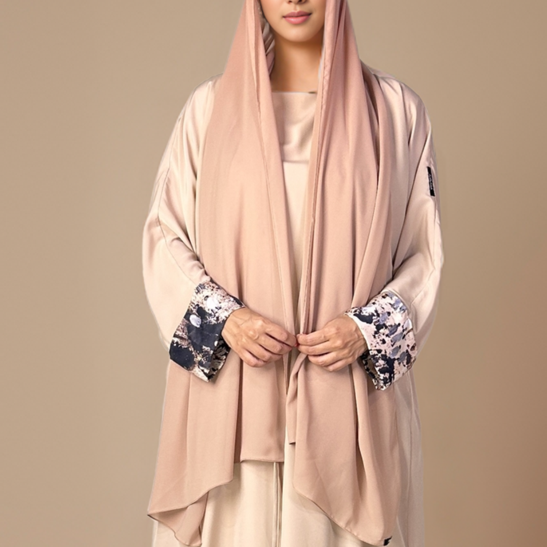 Touch of Art Abaya - Beige