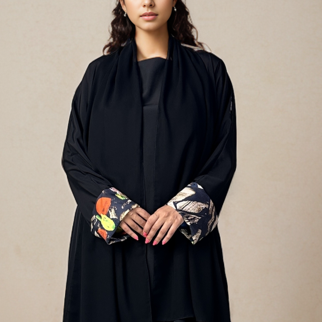 Touch of Art Abaya - Black