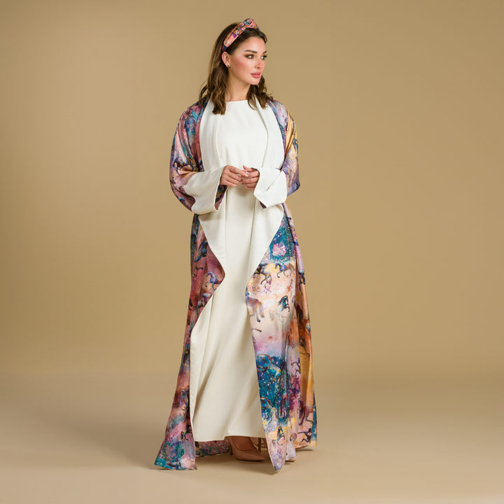 Horses & Night -  Draped - Full Art Abaya