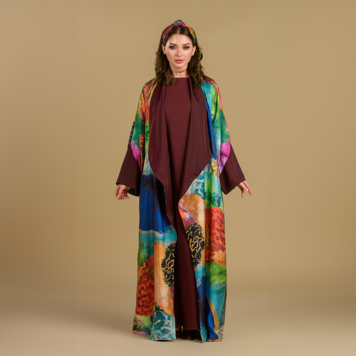 Ya Wardati, Ya Nediyya (My Dew-Kissed Rose) - Draped Full Art Abaya