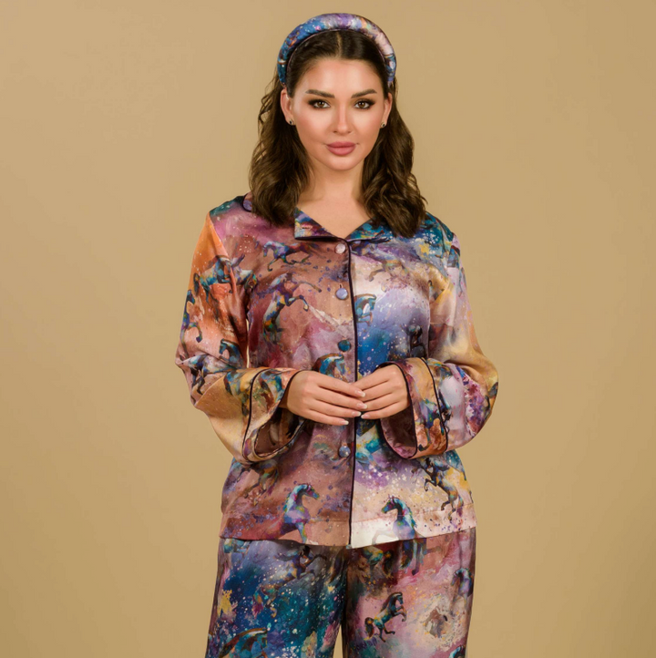 Horses & Night -  Art Blouse