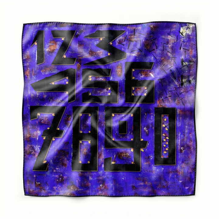 Numbers  - Square Scarf