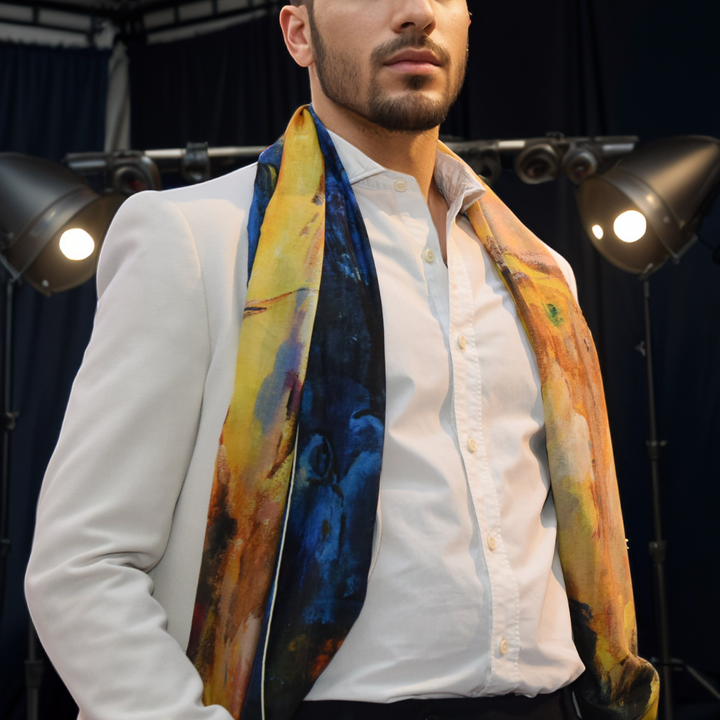 واقف على بابكم - وشاح طويل (حرير)