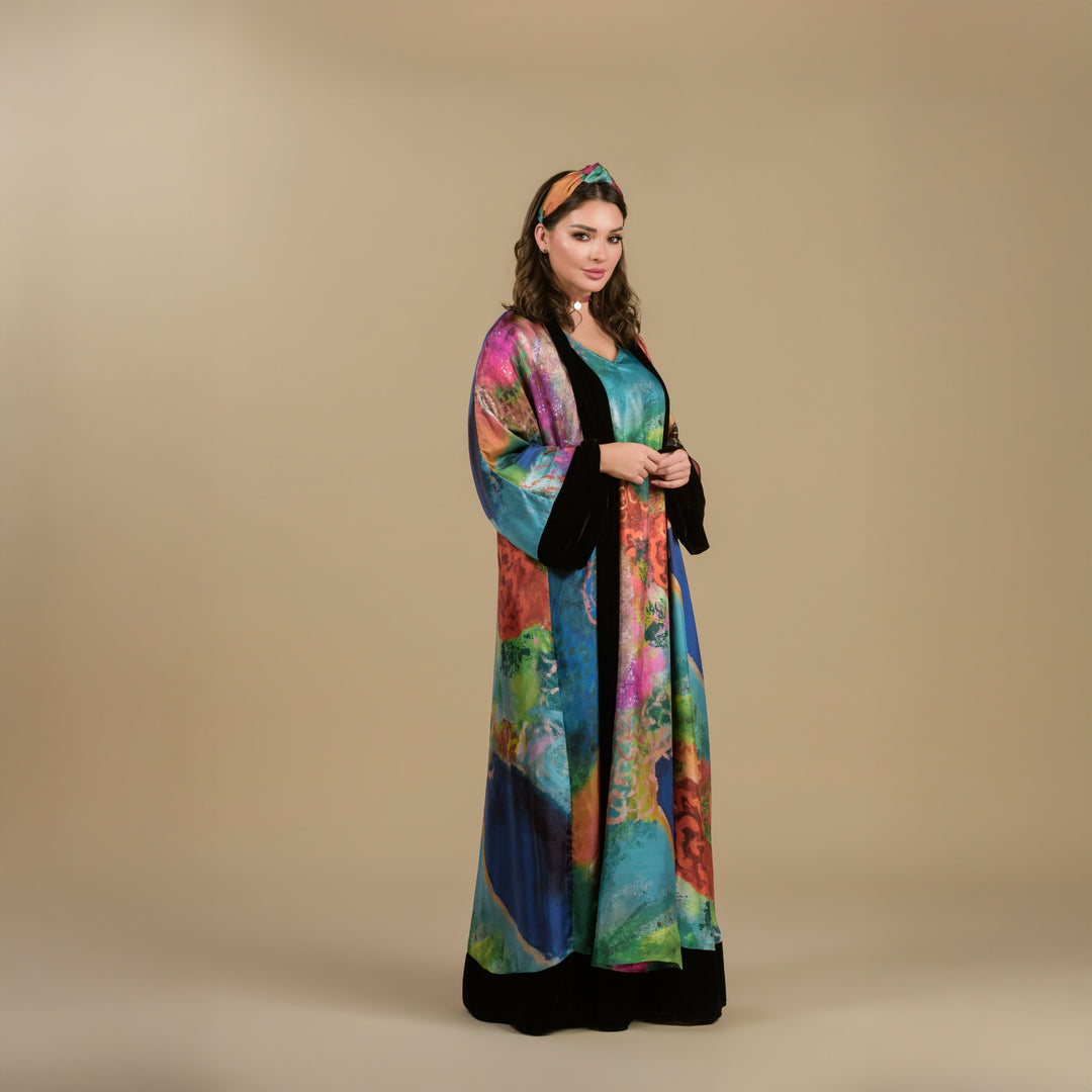 Ya Wardati, Ya Nediyya (My Dew-Kissed Rose) - Velvet Signature Reversible Abaya