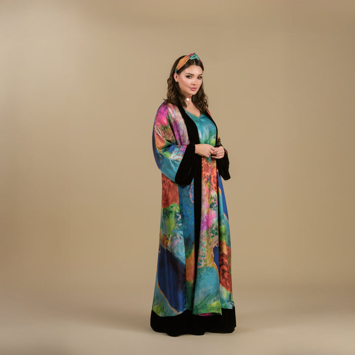 Ya Wardati, Ya Nediyya (My Dew-Kissed Rose) - Velvet Signature Reversible Abaya