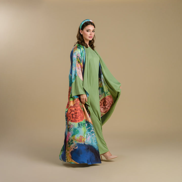 Ya Wardati, Ya Nediyya (My Dew-Kissed Rose) - Draped Full Art Abaya