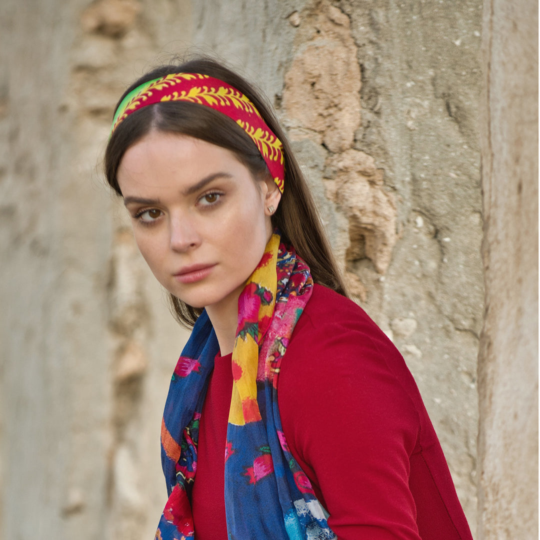 White Rainbow - Slim Scarf