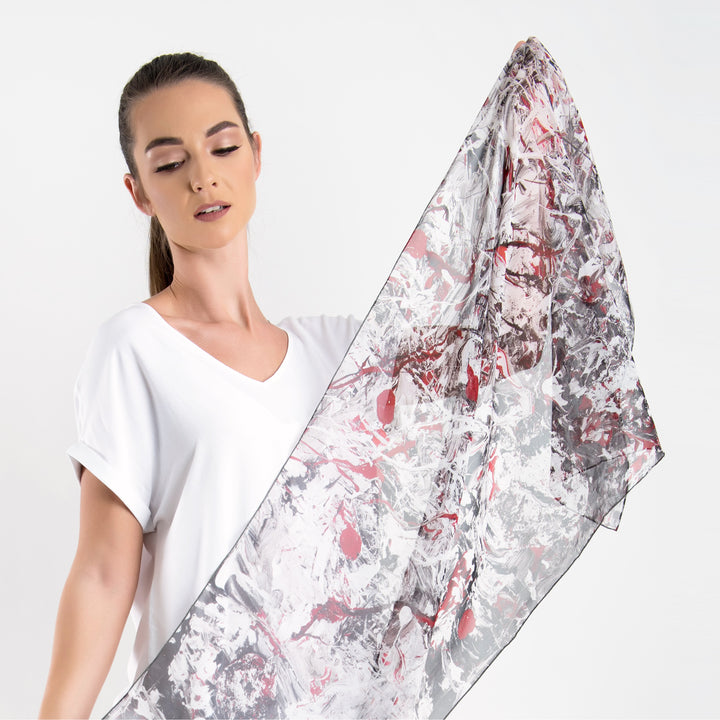 ورود - وشاح طويل (حرير)