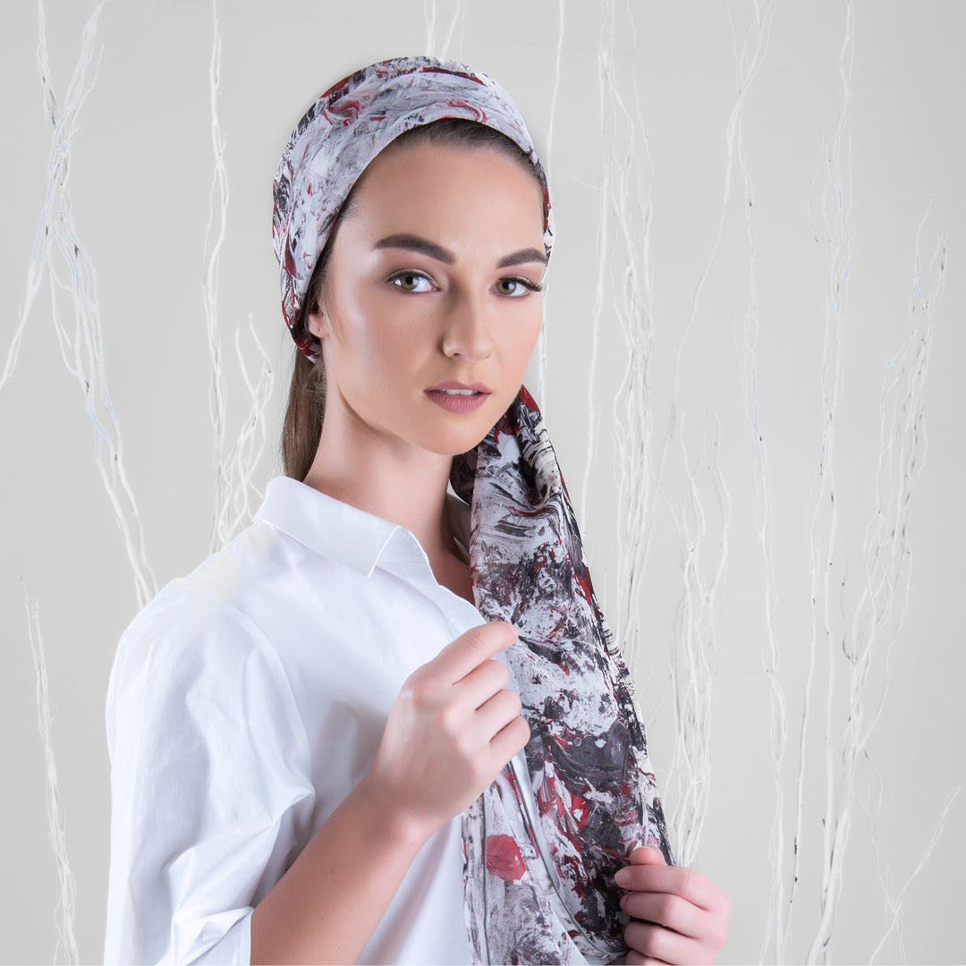 ورود - وشاح طويل (حرير)