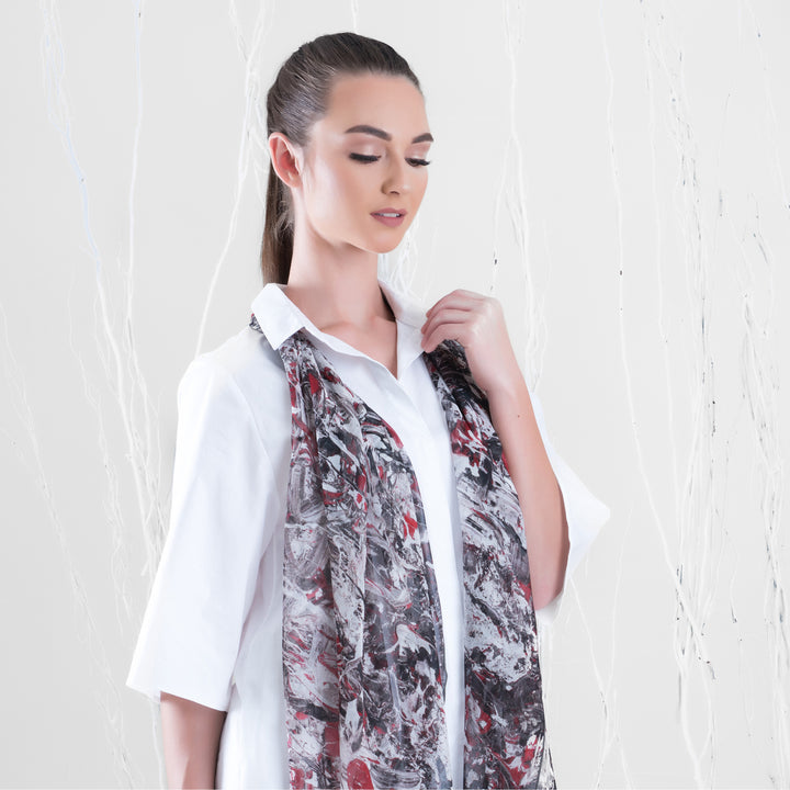 ورود - وشاح طويل (حرير)